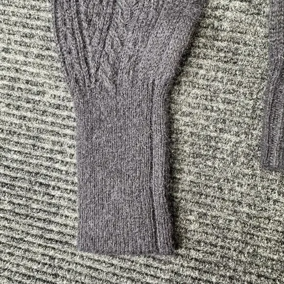 Madewell Pointelle Stitch Cardigan Women Size M Black Alpaca Blend NW803 New - Picture 10 of 10